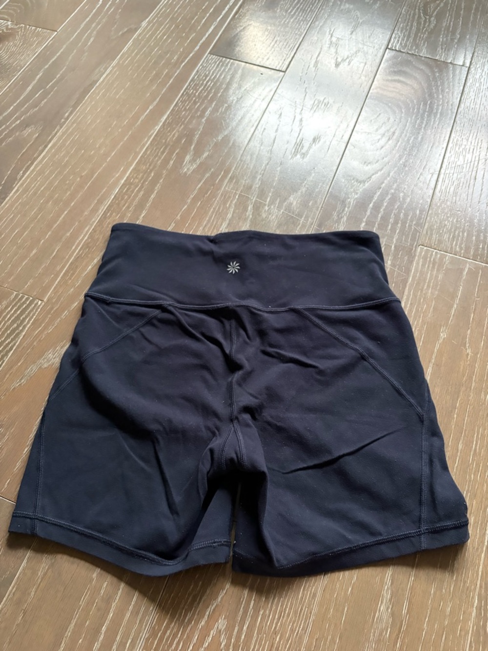 Athleta Navy Bike Shorts 5 inch in size S